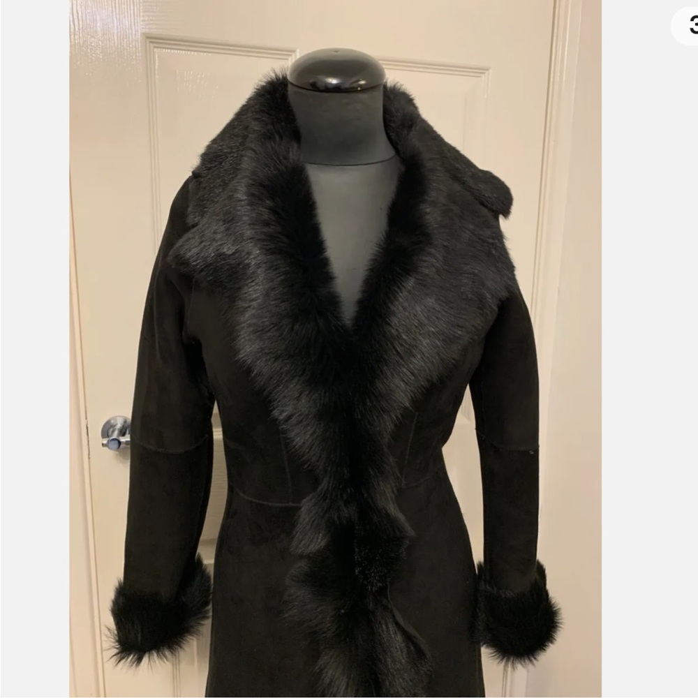 Black Shearling Jacket - image 3